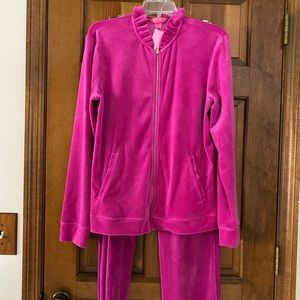 Lily Pulitzer Velour Suit